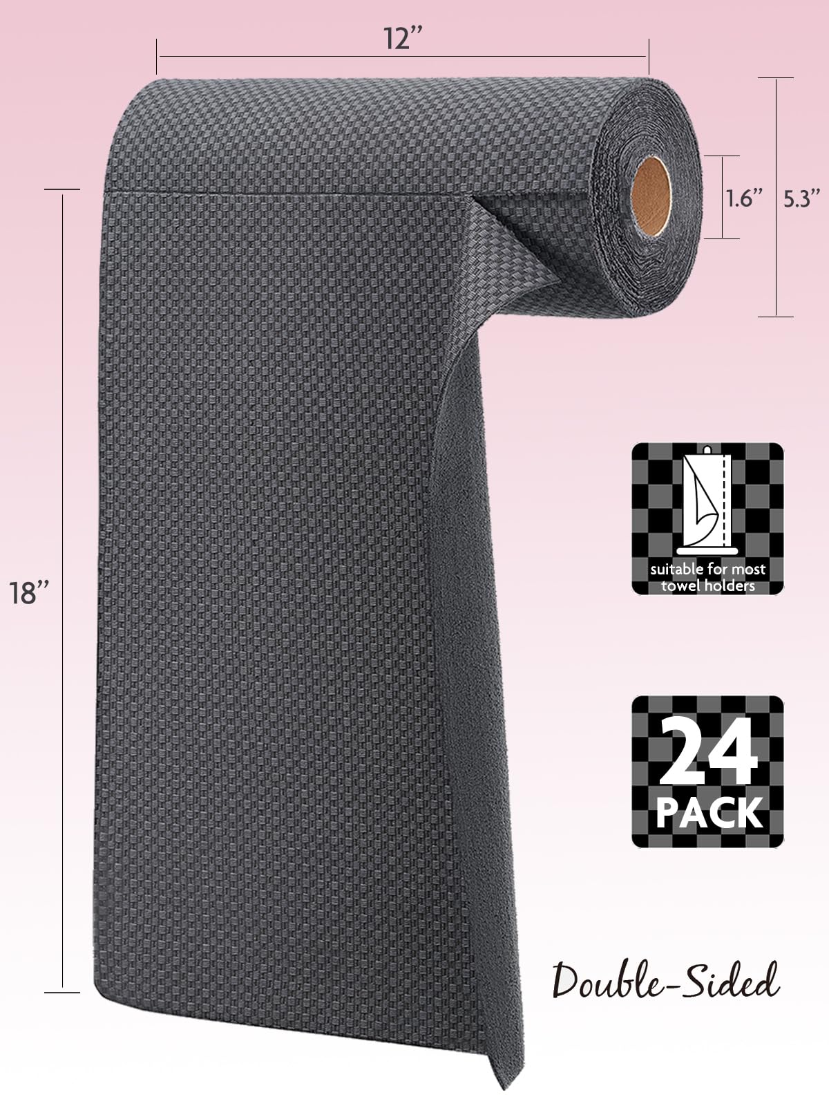 24 Pack Thick Dish Cloths Tear-Away Cleaning Towels for Car, House