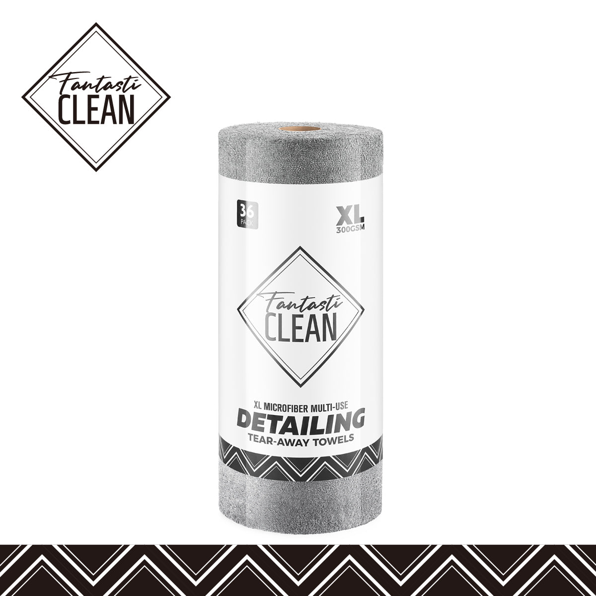 36 Pack Tear-Away Microfiber Roll(Grey)