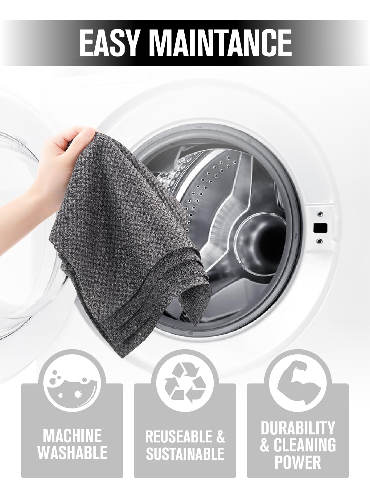 24 Pack Microfiber on a Roll Tear-Away Cleaning Towels for Car, House