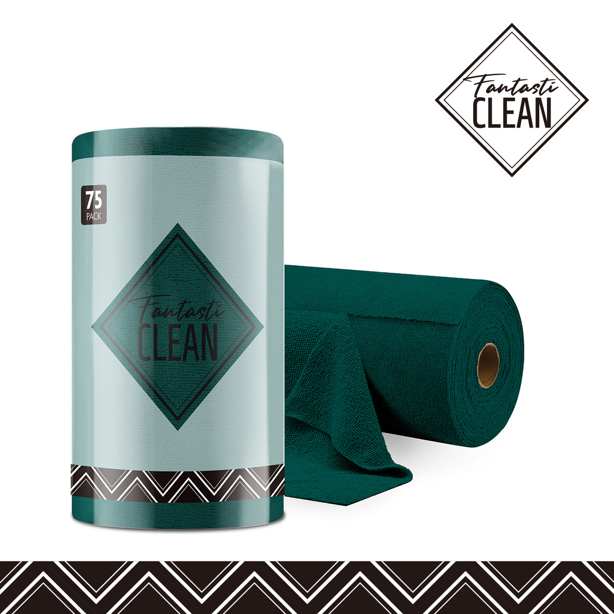 Microfiber on a Roll Tear-Away Cleaning Towels, Reusable and Washable Cloths, for Car, House