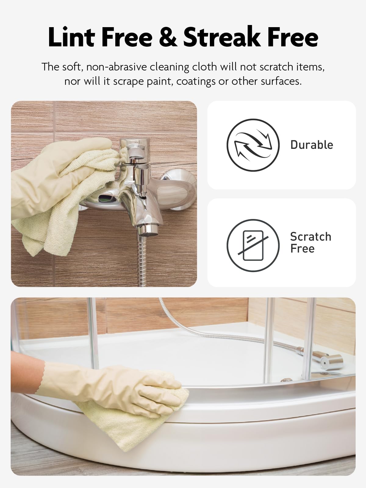 40 Pack Microfiber on a Roll Tear-Away Cleaning Towels, Reusable and Washable Cloths, for Car (Beige)