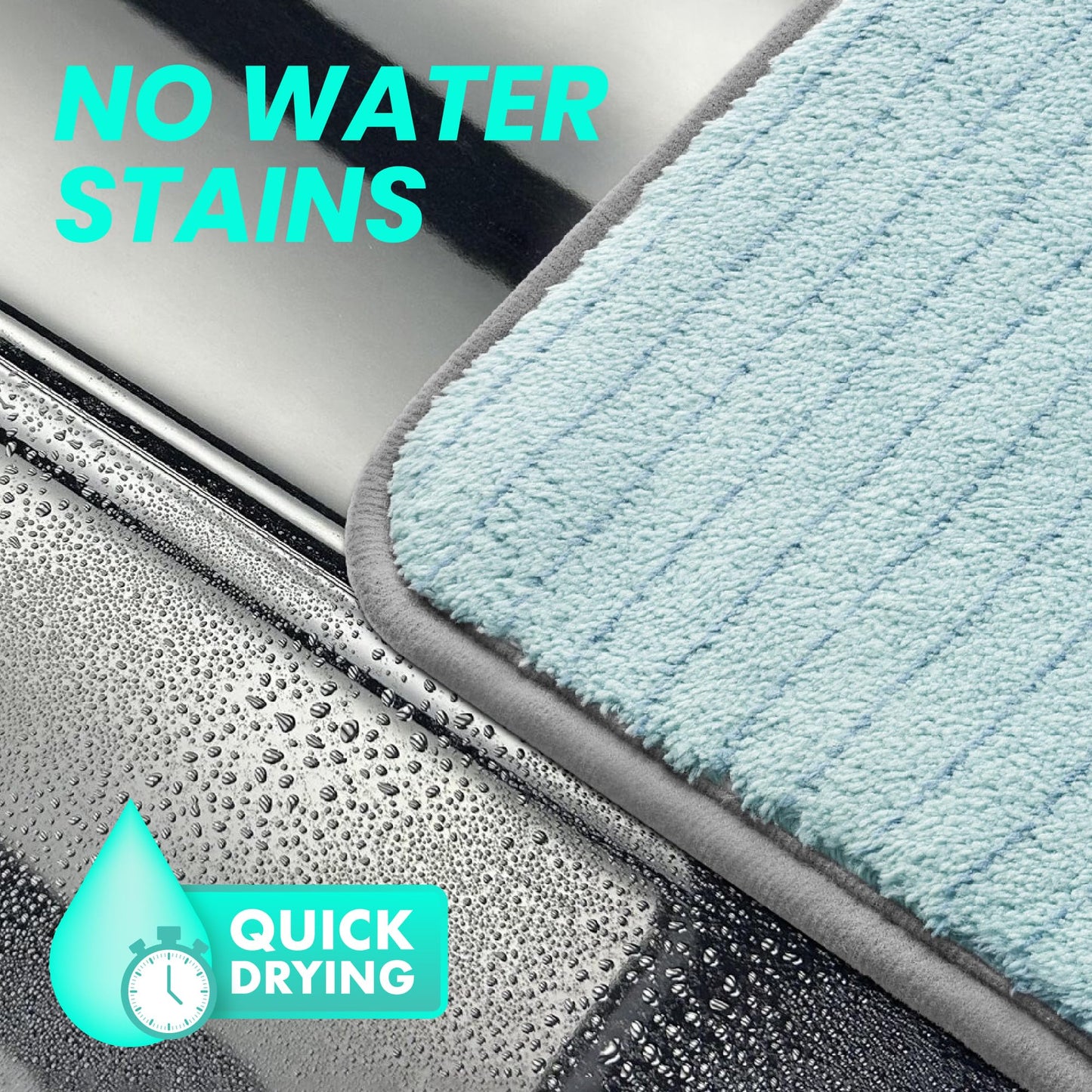 FantastiCLEAN 2 Pack Reusable and Washable Cloths Microfiber Cleaning Cloth- Car Drying Towels(Green)
