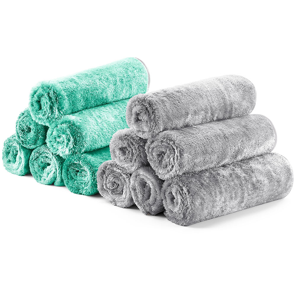 FantastiCLEAN 900GSM Reusable and Washable Cloths Microfiber Cleaning Cloth- Car Drying Towels(GRGY)