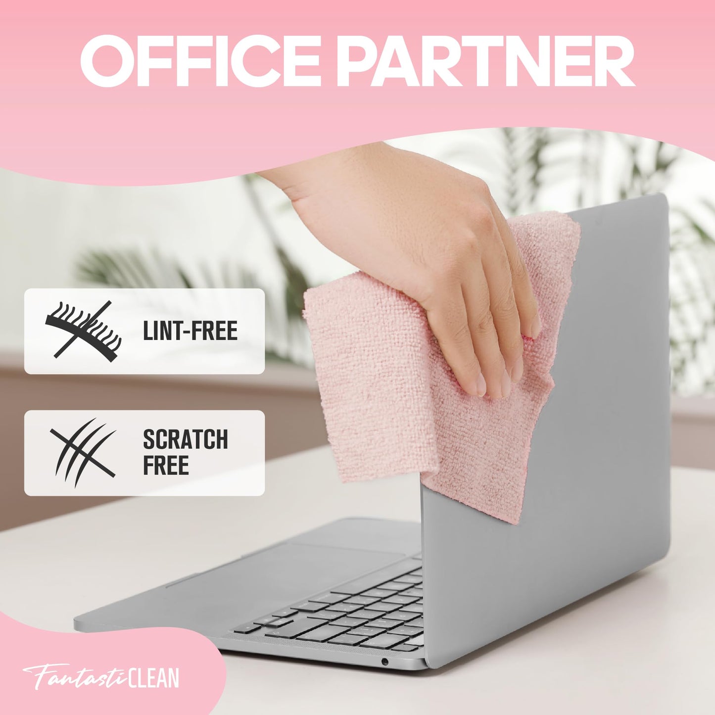 60-Pack 8x8 Inch Microfiber on a Roll Tear-Away Cleaning Towels for Car, House(Pink)