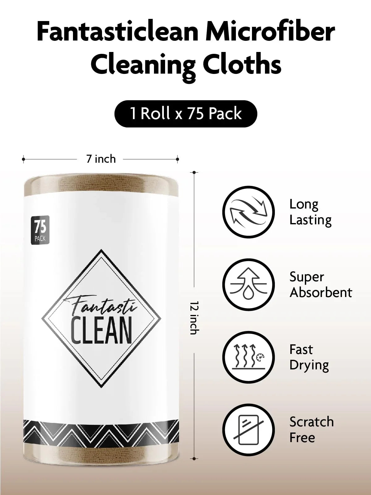 FantastiCLEAN Tan Microfiber Cloth Leather Cleaning Application