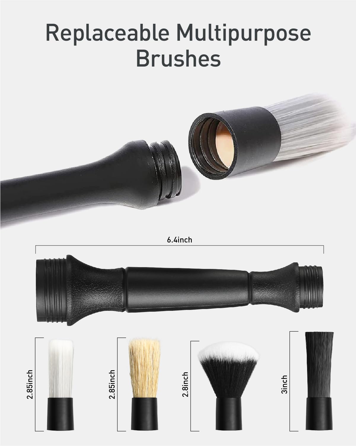 9PCS Car Interior Detailing Cleaning Auto Detailing Brush Set for Seats Leather Care