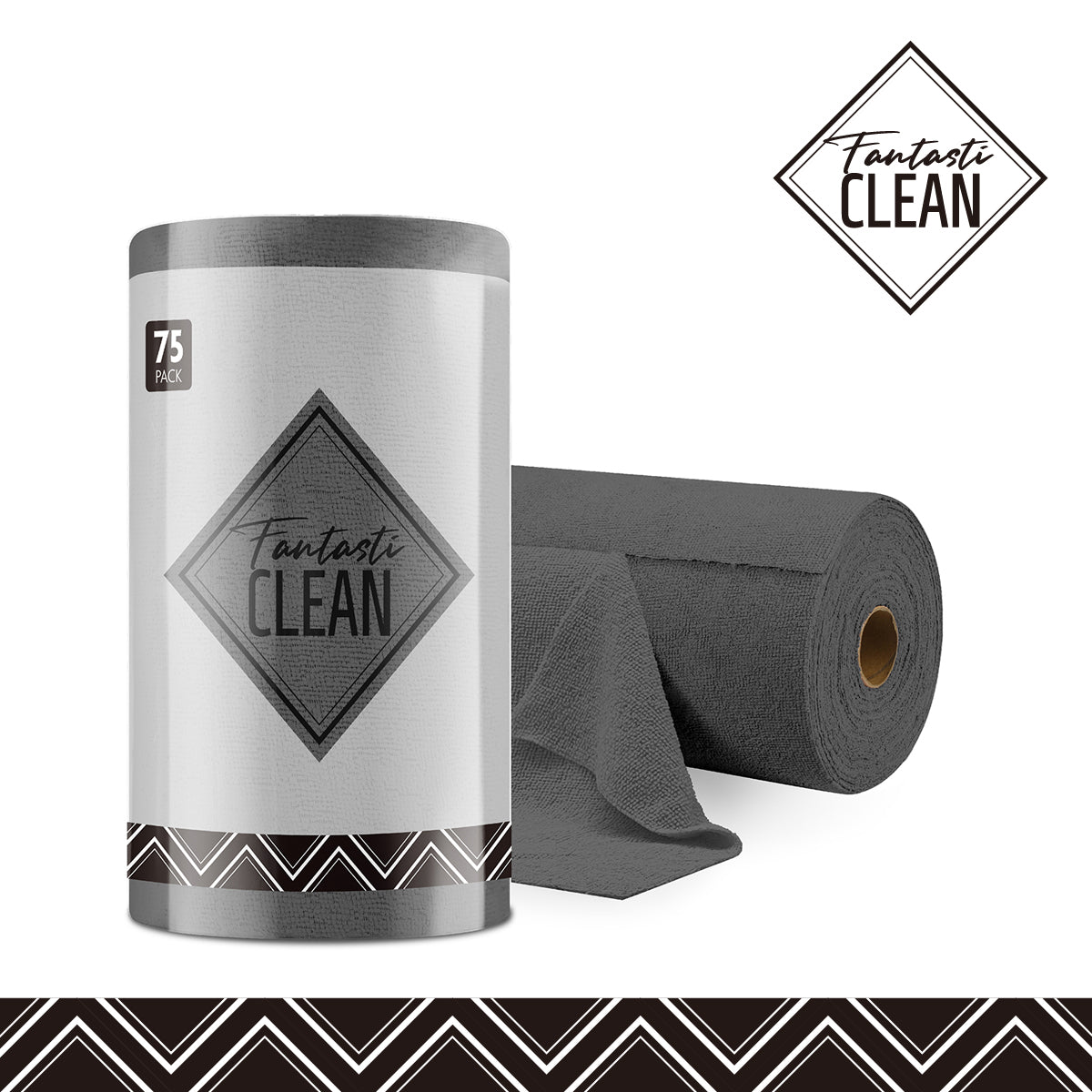 Microfiber on a Roll Tear-Away Cleaning Towels, Reusable and Washable Cloths, for Car, House