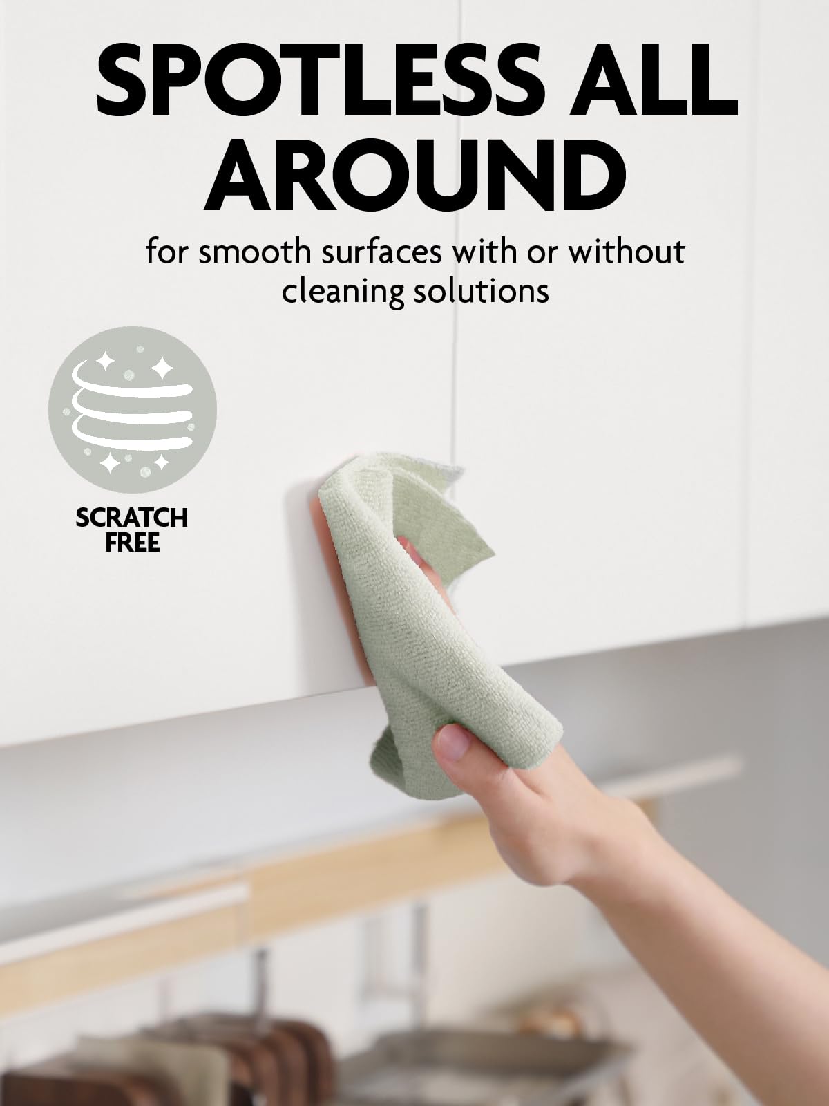 40 Pack Microfiber on a Roll Tear-Away Cleaning Towels, Reusable and Washable Cloths, for Car （2 Rolls of Beige and Mossgreen）