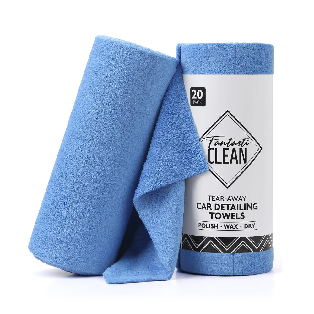 20 Pack Tear-Away Microfiber Roll（Blue）