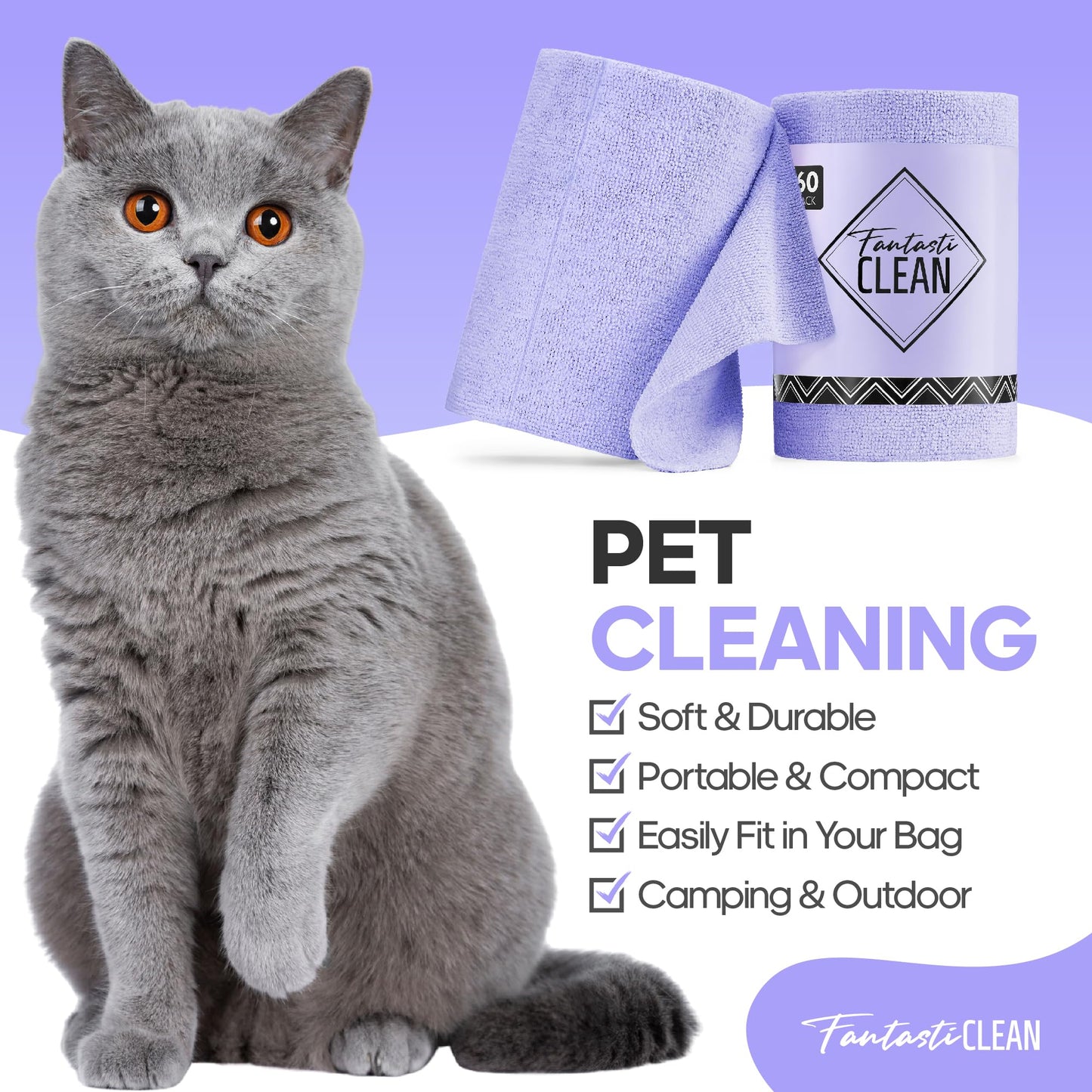 120-Pack 8x8 Inch Microfiber Cleaning Cloth Roll Tear Away Paperless Towels（Pink and Light-Purple）