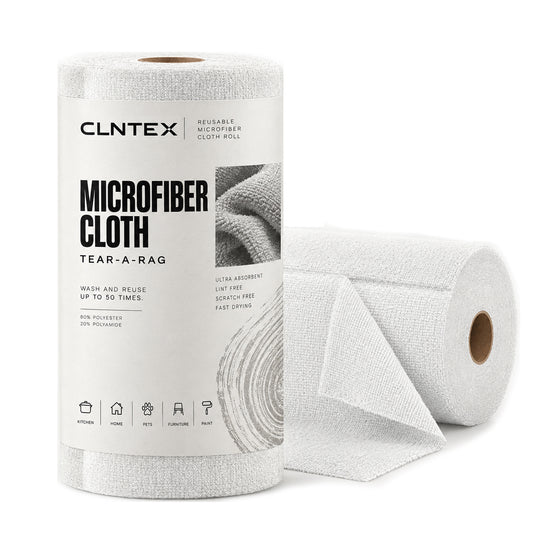 CLNTEX Reusable Microfiber Towel Roll (60 Sheets)