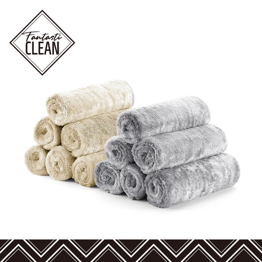 FantastiCLEAN 900GSM Reusable and Washable Cloths Microfiber Cleaning Cloth- Car Drying Towels（CMGY）
