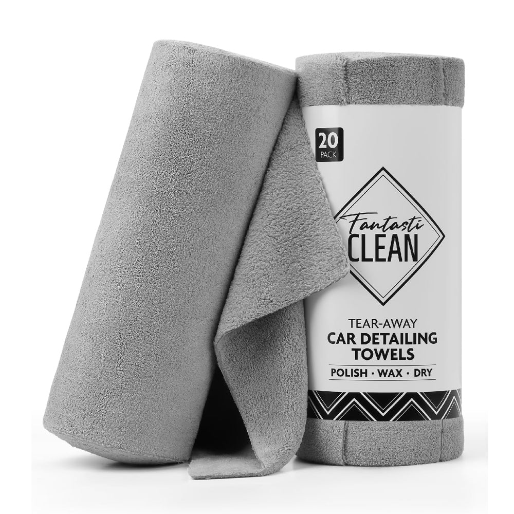 20 Pack Tear-Away Microfiber Roll（Grey）