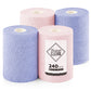 240-Pack 8x8 Inch Microfiber Cleaning Cloth Roll Tear Away Paperless Towels（2Pink 2Light-Purple）