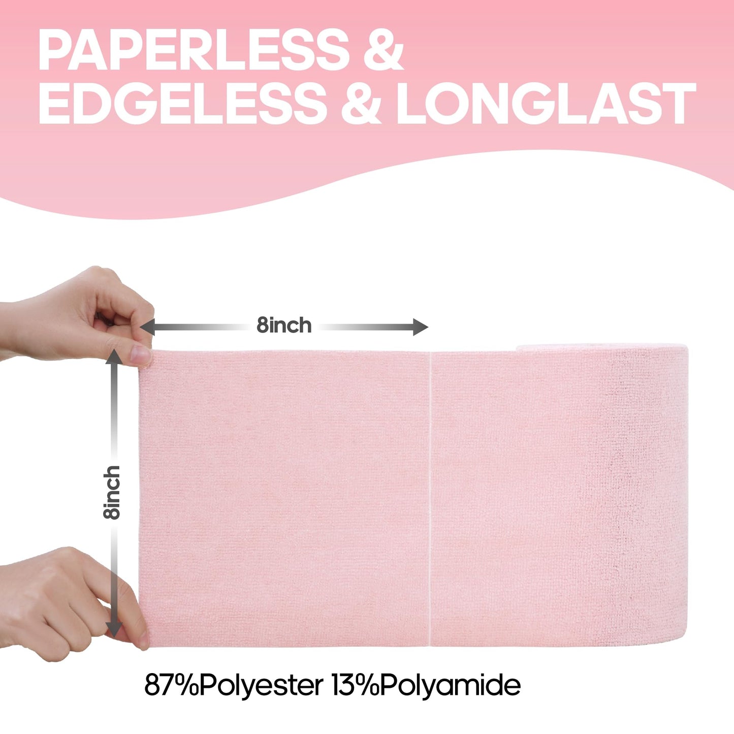 240-Pack 8x8 Inch Microfiber Cleaning Cloth Roll Tear Away Paperless Towels（2Pink 2Light-Purple）