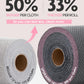 Designer Gingham Microfiber Towel Roll (36-Pack) - Boutique Texture, Ultra-Absorbent & Washable - 18"x12" (Grey)