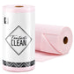 Designer Gingham Microfiber Towel Roll (36-Pack) - Boutique Texture, Ultra-Absorbent & Washable - 18"x12" (Pink)