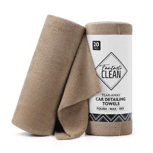 20 Pack Tear-Away Microfiber Roll（Tan）