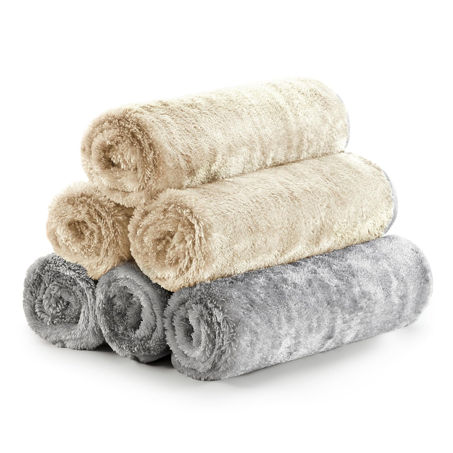 6Pack 700GSM Reusable and Washable Cloths Microfiber Cleaning Cloth- Car Drying Towels（CMGY）