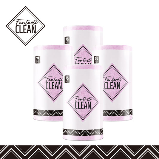 4Pcs Microfiber on a Roll Tear-Away Cleaning Towels, Reusable and Washable Cloths, for Car, House