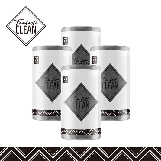 4Pcs Microfiber on a Roll Tear-Away Cleaning Towels, Reusable and Washable Cloths, for Car, House