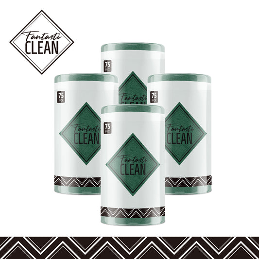 4Pcs Microfiber on a Roll Tear-Away Cleaning Towels, Reusable and Washable Cloths, for Car, House