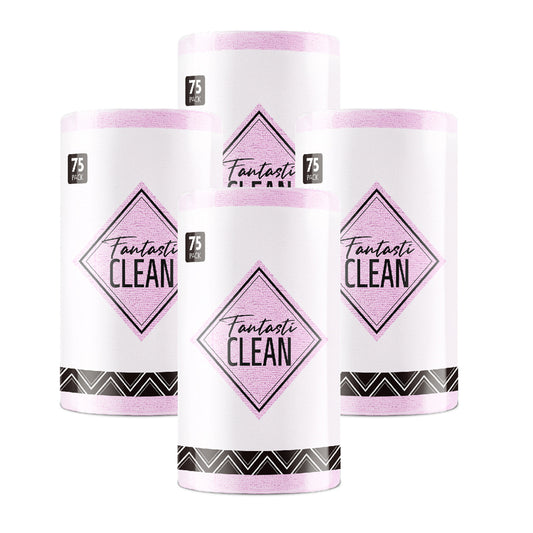 4Pcs Microfiber on a Roll Tear-Away Cleaning Towels, Reusable and Washable Cloths, for Car, House