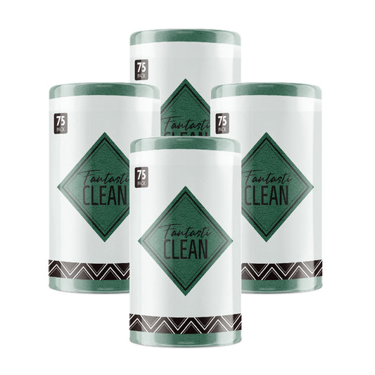 4Pcs Microfiber on a Roll Tear-Away Cleaning Towels, Reusable and Washable Cloths, for Car, House(Forest Green)