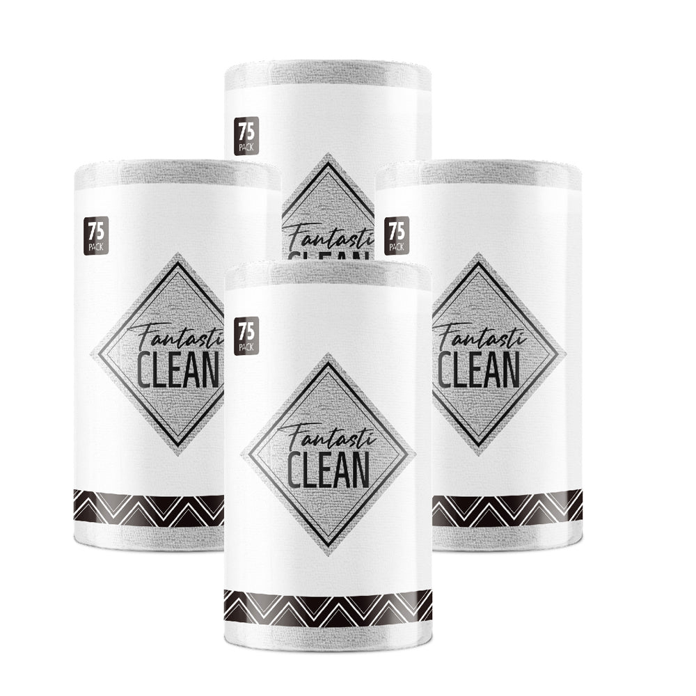 4Pcs Microfiber on a Roll Tear-Away Cleaning Towels, Reusable and Washable Cloths, for Car, House(Grey)