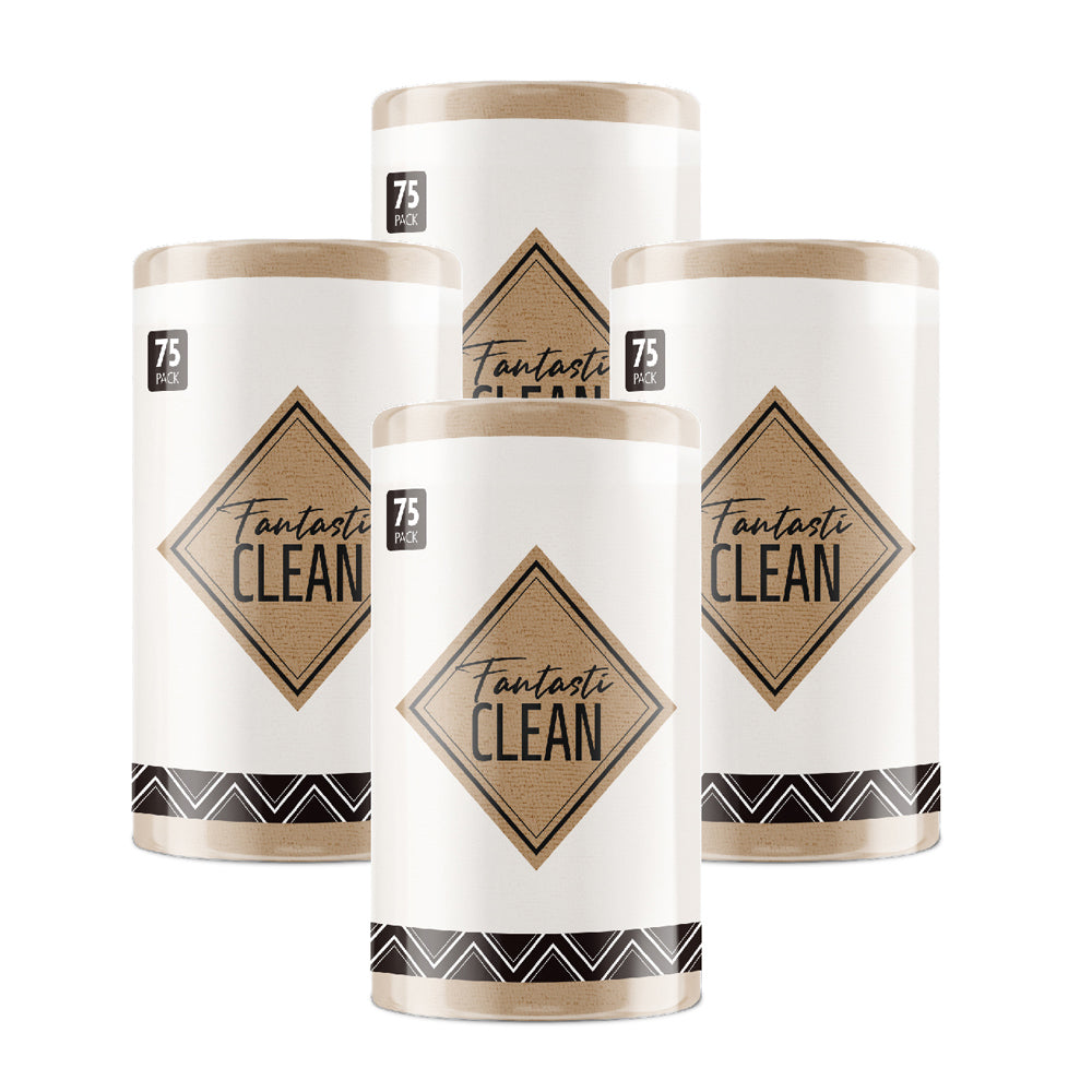 4Pcs Microfiber on a Roll Tear-Away Cleaning Towels, Reusable and Washable Cloths, for Car, House(Tan)