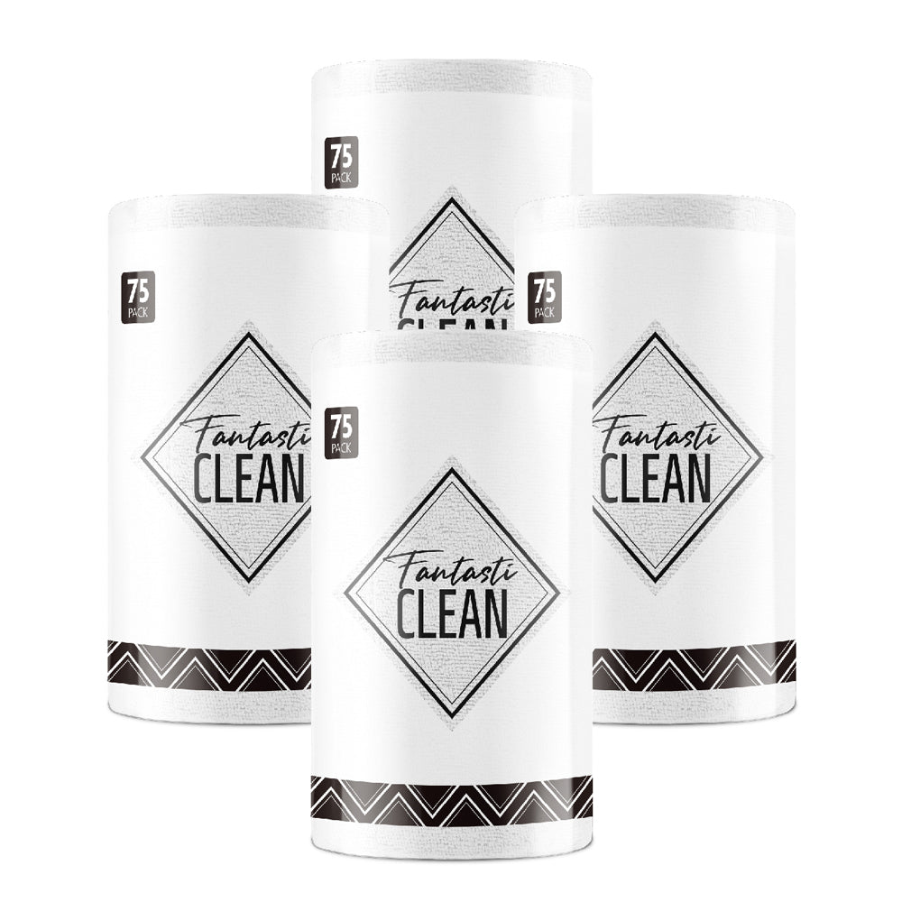 4Pcs Microfiber on a Roll Tear-Away Cleaning Towels, Reusable and Washable Cloths, for Car, House(White)