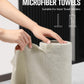 60 Pack Tear-Away Reusable Microfiber Towel Roll - Washable Kitchen Paper Towel Alternative Cleaning Rags (8"x8", White)