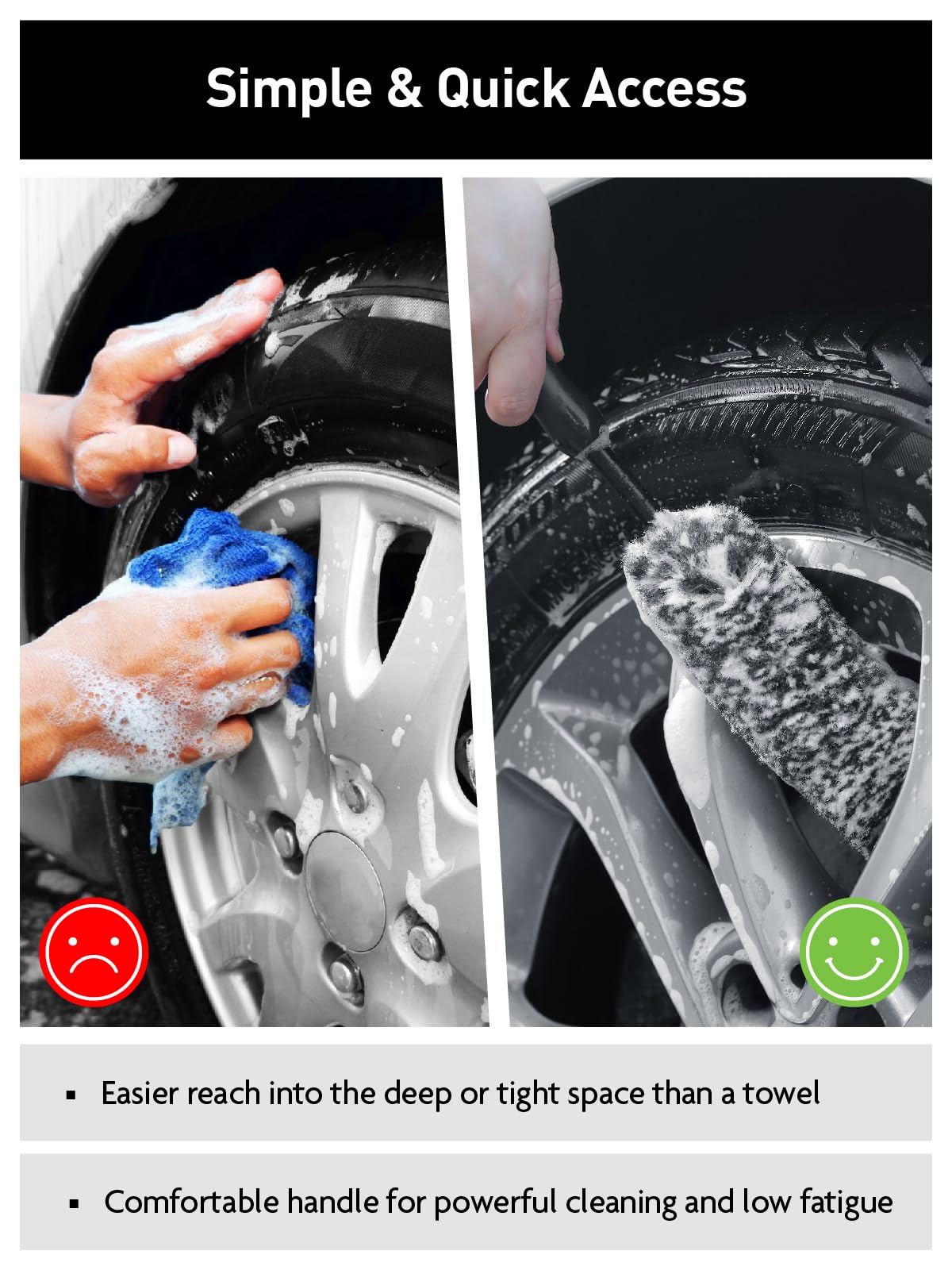 7PCS Car Cleaning Set for Soft-bristled Rims Brush Auto Detailing Brush Set