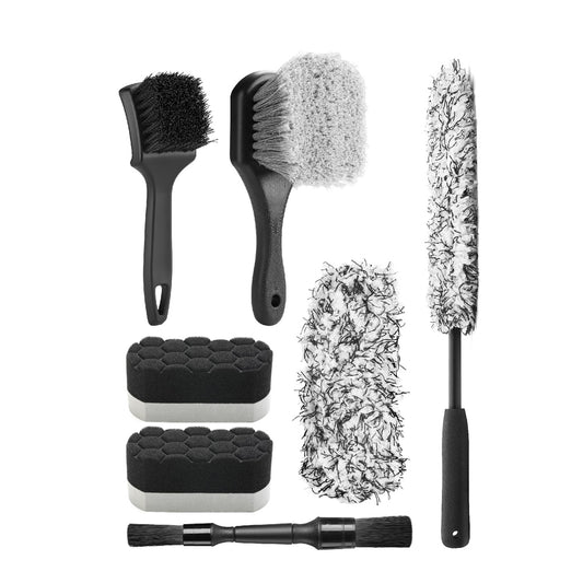 7PCS Car Cleaning Set for Soft-bristled Rims Brush Auto Detailing Brush Set