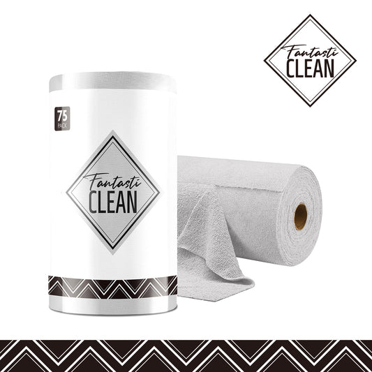 Microfiber on a Roll Tear-Away Cleaning Towels, Reusable and Washable Cloths, for Car, House