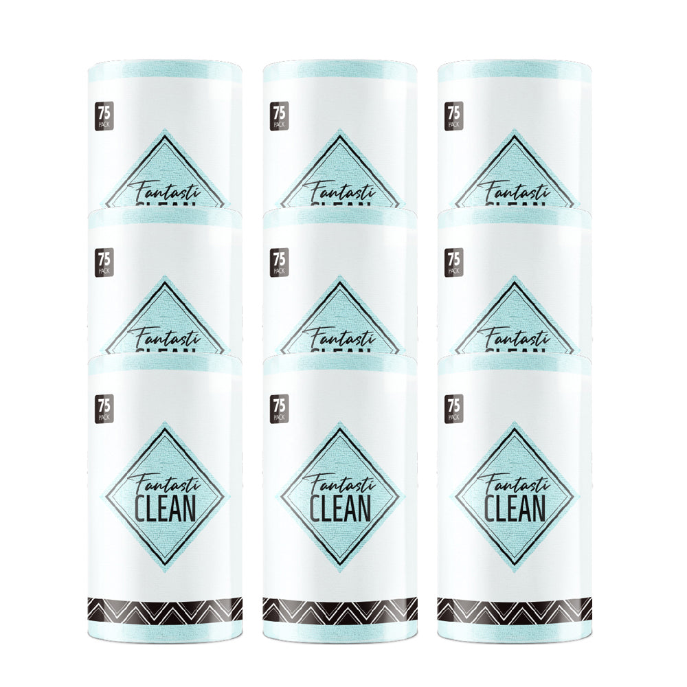 9Pcs Microfiber on a Roll Tear-Away Cleaning Towels, Reusable and Washable Cloths for Car, House(Blue)