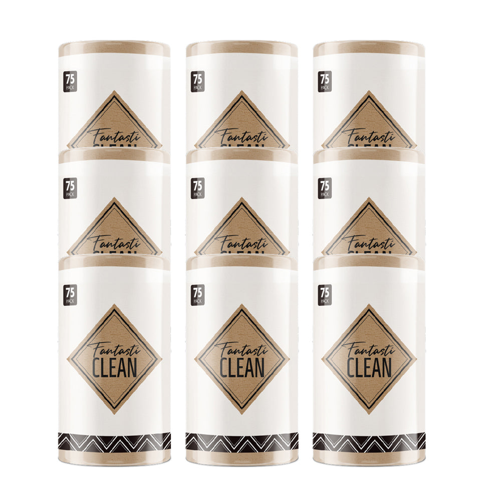 9Pcs Microfiber on a Roll Tear-Away Cleaning Towels, Reusable and Washable Cloths for Car, House(Tan)