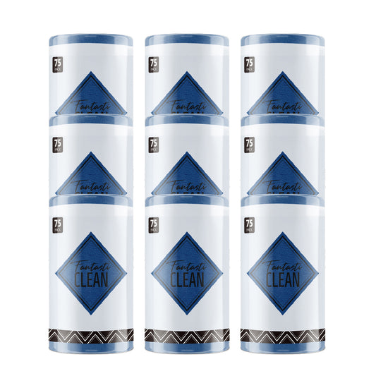 9Pcs Microfiber on a Roll Tear-Away Cleaning Towels, Reusable and Washable Cloths, for Car, House(Navy Blue)