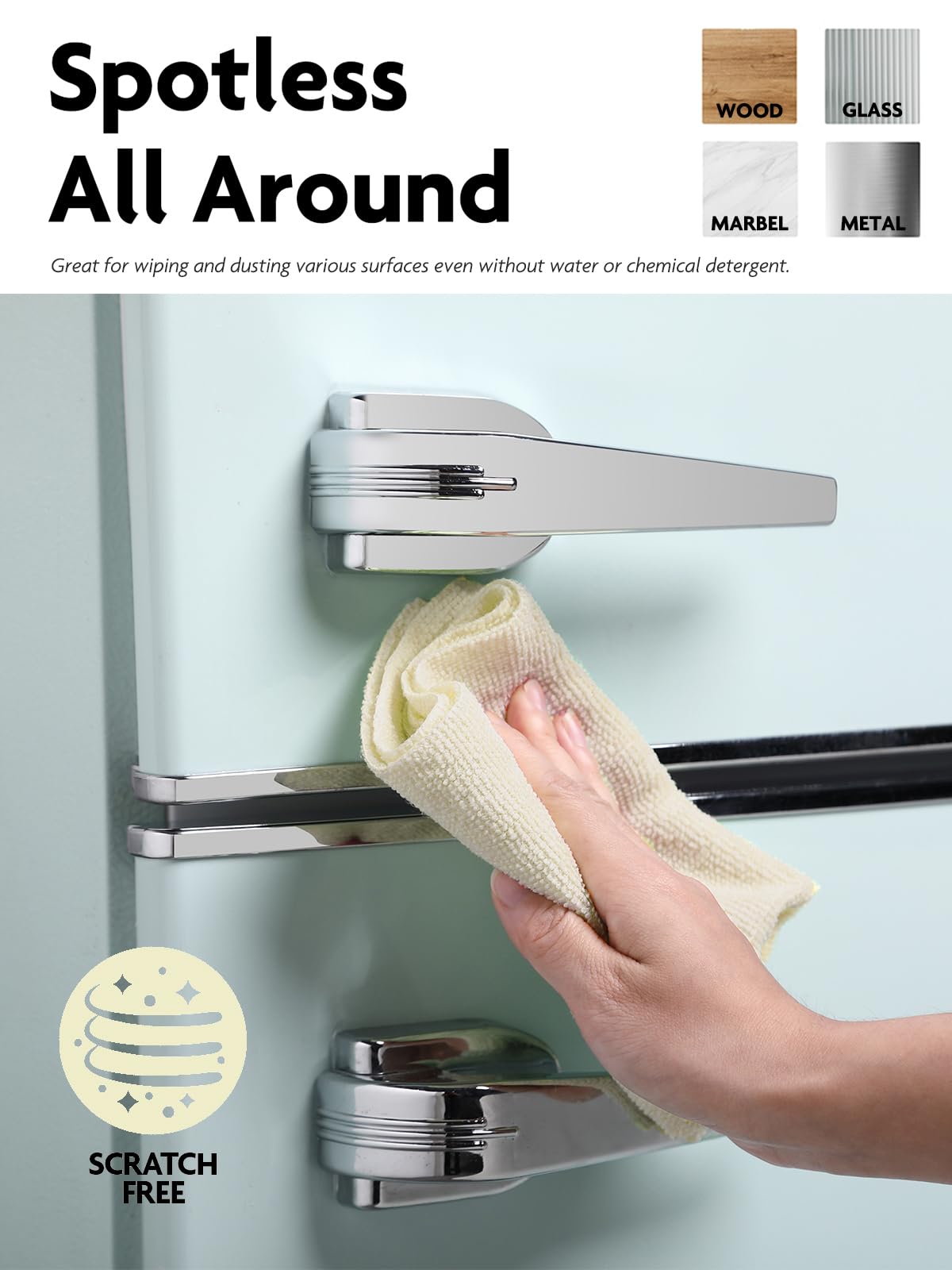 Microfiber Cleaning Cloth Roll -30 Pack Tear Away Microfiber Towels, 12" x 12"(Beige)