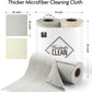 40 Pack Microfiber on a Roll Tear-Away Cleaning Towels, Reusable and Washable Cloths, for Car（2 Rolls of Beige and Grey）