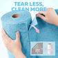 2-in-1 Luxe Microfiber Roll | 36 Pack Tear-Away Dual-Sided Towels 16"x16"(Glossy Blue)