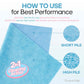 2-in-1 Luxe Microfiber Roll | 36 Pack Tear-Away Dual-Sided Towels 16"x16"(Glossy Blue)
