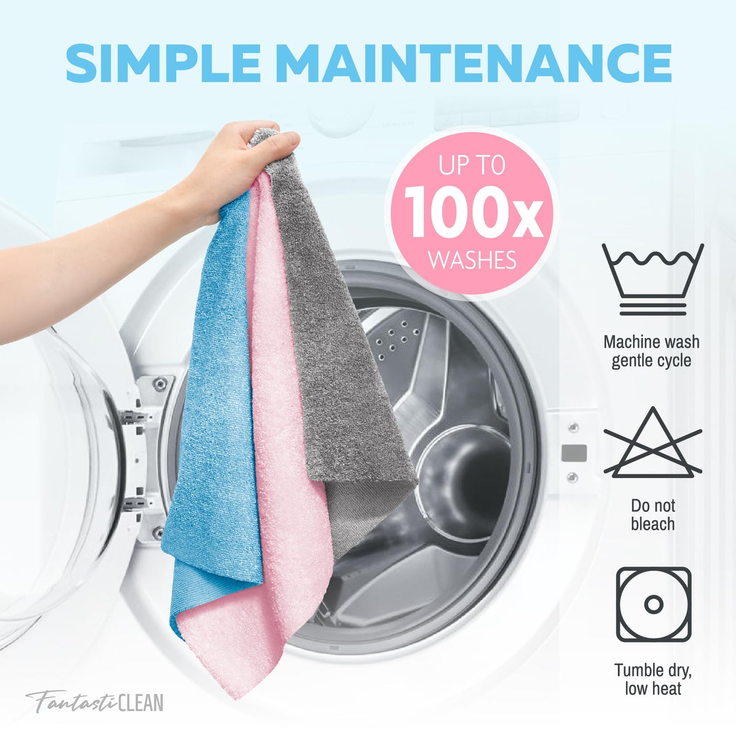 36 Pack Tear-Away Microfiber Roll（Blue）