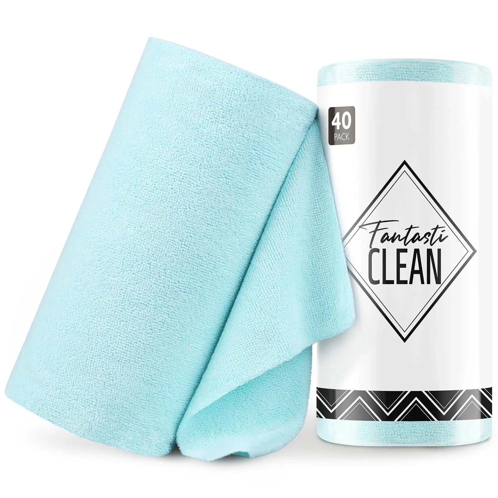 New Easy Tear-Away Microfiber Towel Roll (40-Pack) - Ultra-Absorbent, Eco-Friendly & Lint-Free - 12