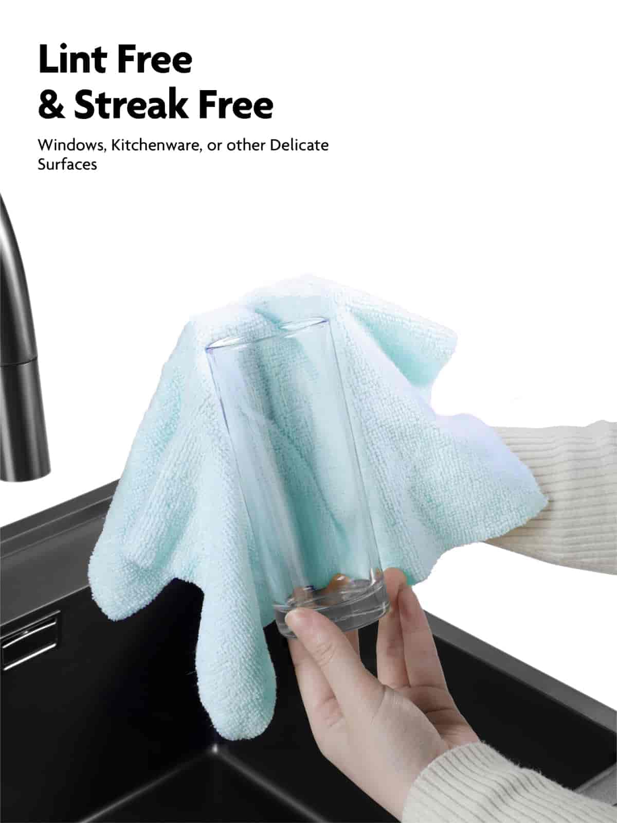 Easy Tear-Away Microfiber Cleaning Roll (75-Pack) - Satisfying, Washable & Reusable - 12"x12"(Blue)