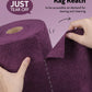 75 Pack Microfiber Cleaning Cloth Roll Tear Away Microfiber Towels 12" x 12"(Deep Purple)