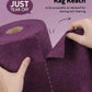 Easy Tear-Away Microfiber Cleaning Roll (75-Pack) - Satisfying, Washable & Reusable - 12"x12"(Deep Purple)