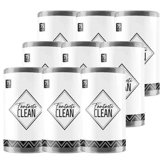Easy Tear-Away Microfiber Cleaning Roll (675-Pack) - Satisfying, Washable & Reusable - 12"x12"(Dimgray)