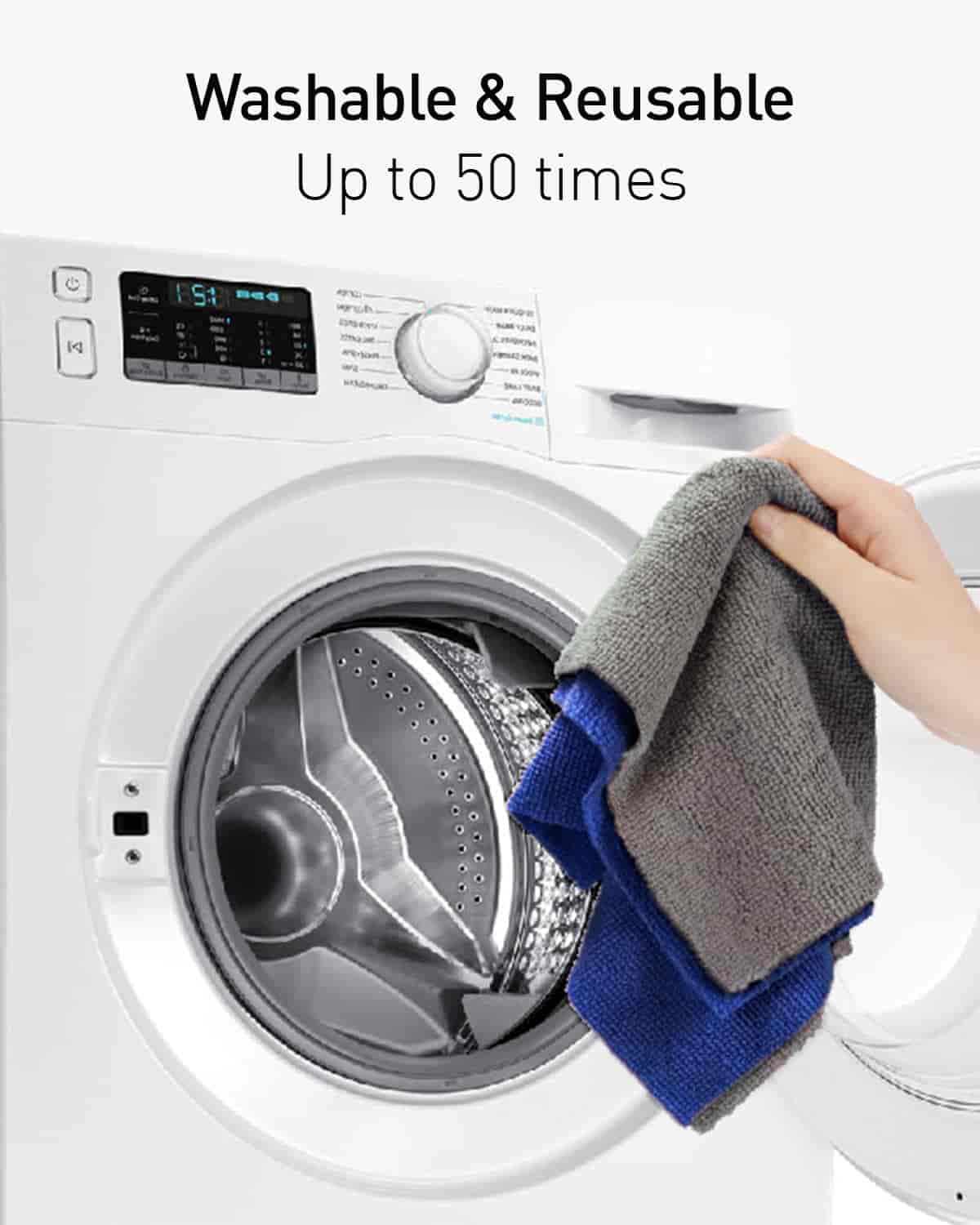 Easy Tear-Away Microfiber Cleaning Roll (75-Pack) - Satisfying, Washable & Reusable - 12"x12"(Dimgray)