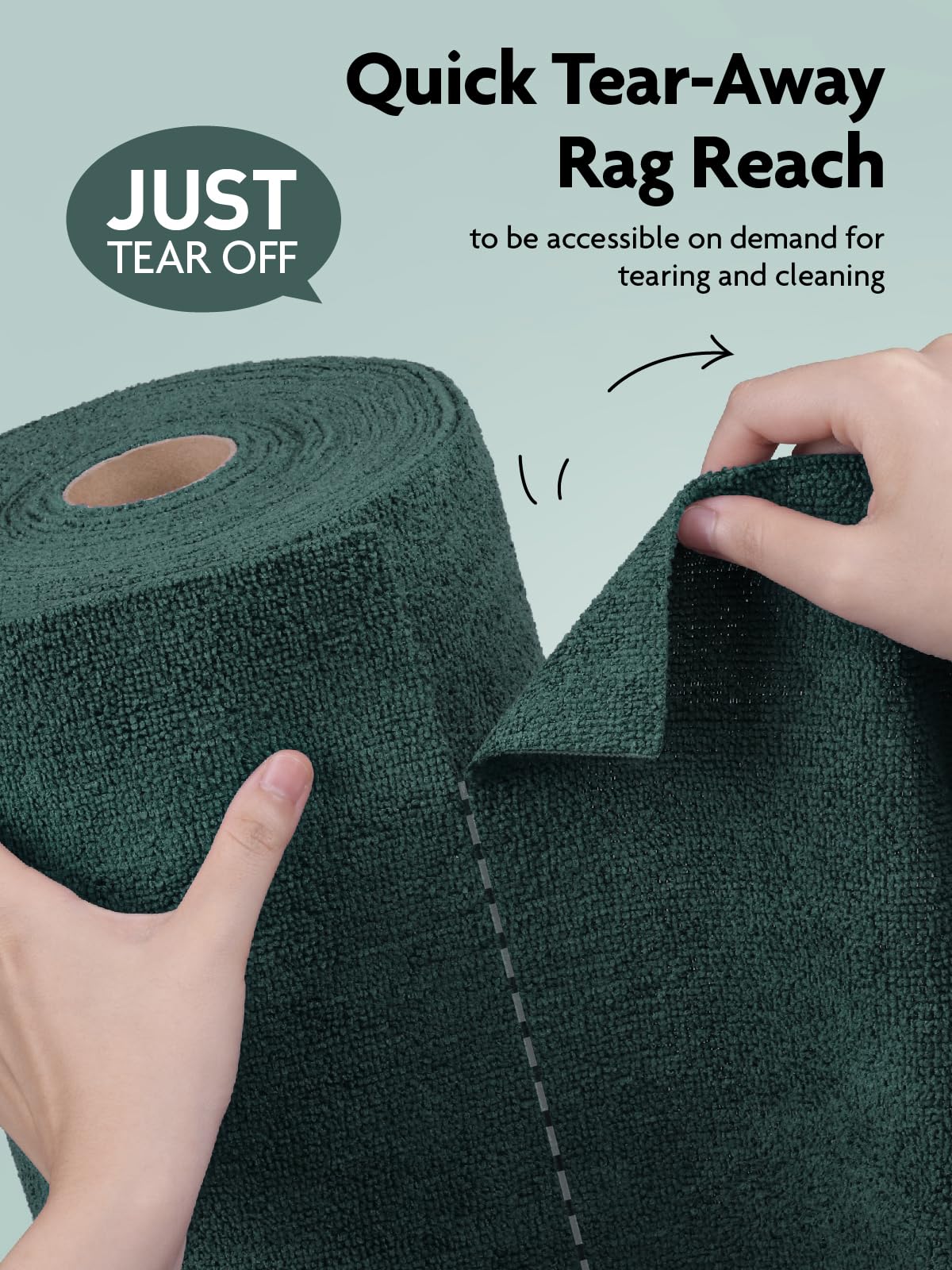Microfiber on a Roll Tear-Away Cleaning Towels, Reusable and Washable Cloths, for Car, House
